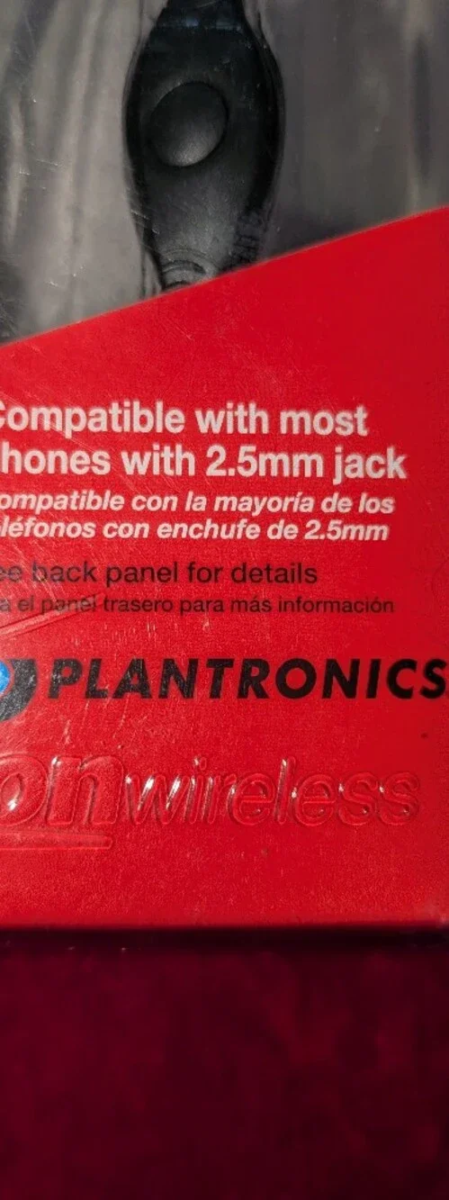 New Black Wired Earbud Headset for 2.5mm Jack - Compatible with Verizon